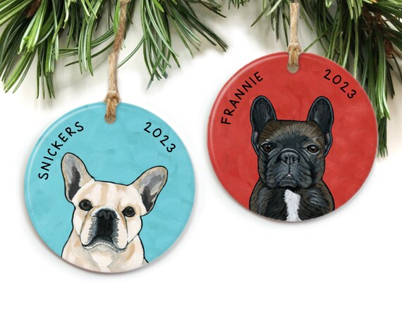 Frenchie Ornament Personalized French Bulldog Ornament Custom French Bulldog Gift Frenchie Christmas Ornament Gift Frenchie Memorial Etsy