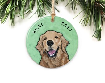 Golden Retriever Ornament Personalized, Custom Golden Retriever Ornament, Golden Retriever Mom Gift, Golden Retriever, Christmas Gift Dog