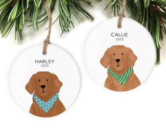 Adorno Golden Retriever personalizado, Adorno Golden Retriever personalizado, Regalo de mamá Golden Retriever, Golden Retriever, Perro regalo de Navidad