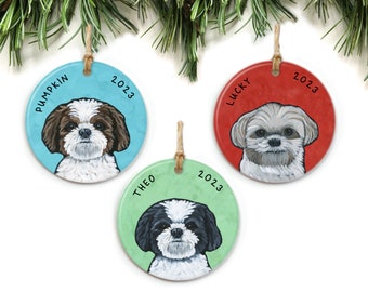 Shih Tzu Ornament Personalized, Custom Shih Tzu Ornament, Shitzu Gift, Shih Tzu Christmas Gift, Pet Ornament, Dog Memorial, Shih Tzu Mom