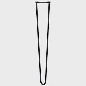 4 x 28" Hairpin Legs - 2 Prong - 12mm - Black