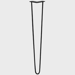 4 x 28" Hairpin Legs - 2 Prong - 10mm - Black