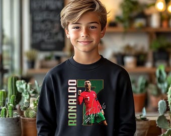 Ronaldo Sweatshirt, Kids Ronaldo Soccer Shirt, Cristiano Ronaldo Hoodie, Youth Ronaldo 7 Soccer Sweatshirt, Ronaldo Fan Hoodie