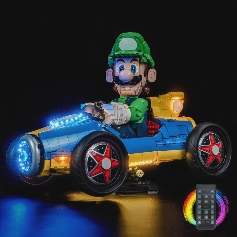 Super Mario Mario Kart Luigi & Mach 8 #72050 LED light kit