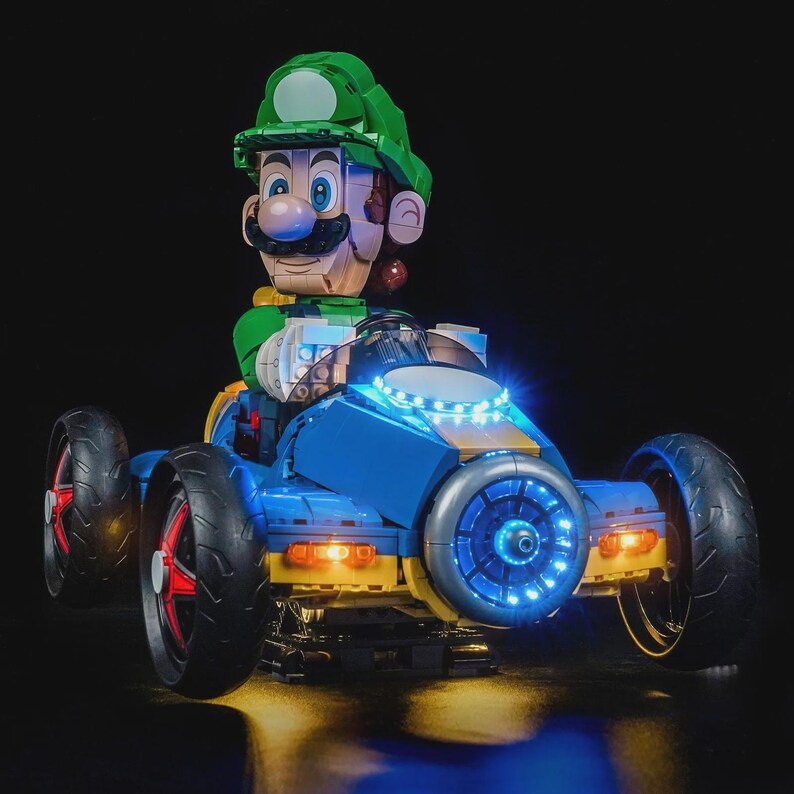 Super Mario Mario Kart Luigi & Mach 8 #72050 LED light kit