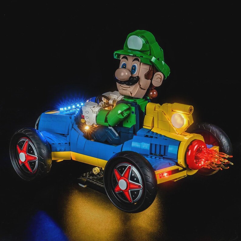 Super Mario Mario Kart Luigi & Mach 8 #72050 LED light kit