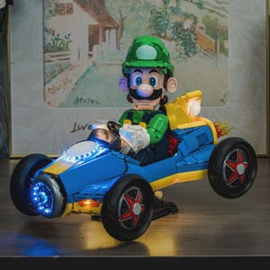 Super Mario Mario Kart Luigi & Mach 8 #72050 LED light kit