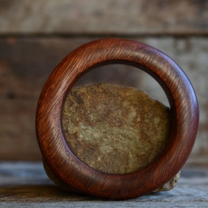 Medium sized wooden eucalyptus bangle sculptural western australia red tingle image 4