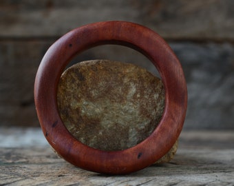 Red Box wooden bangle Australian reclaimed timber medium size timber