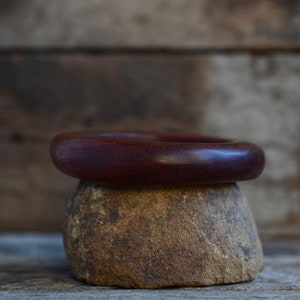 Medium sized wooden eucalyptus bangle sculptural western australia red tingle image 6