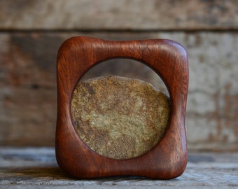 Medium sized wooden eucalyptus bangle sculptural western australia red tingle