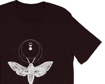 Witch Moth Gothic T Shirt, Goth Insect Graphic Tee