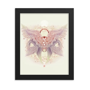 Seraph, Seraphim Artwork Framed Art Print Poster, Housewarming Gifts, Biblically Accurate Angel Dorm Decor, Bookshelf Decoration