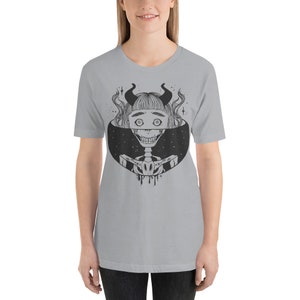 Cosmic Skeleton Bone Demon Girl Fantasy Artwork Gothic T Shirt image 3