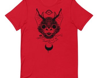 Vampire Bat T-Shirt, Gothcore Emo Aesthetic Clothing, Gothic Alt Fashion Animal Shirt, Goblincore Tee