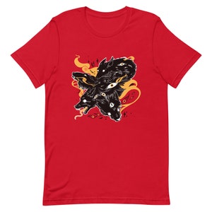 T-shirt loup, chemise grunge alternative, t-shirt streetwear chien anime, vêtements artistiques