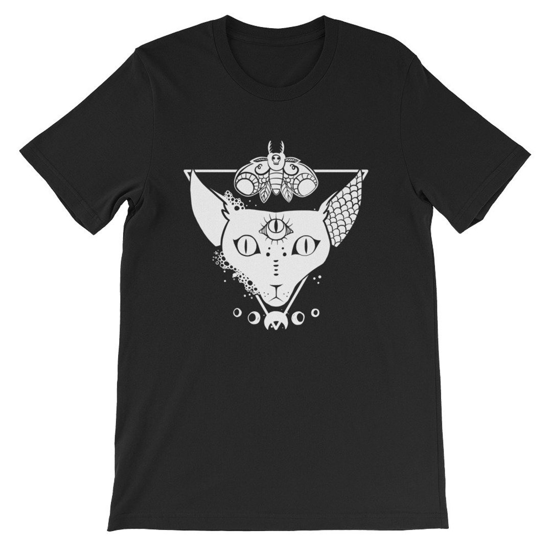 Sphynx Cat & Moth T-shirt Third Eye Unisex Workout Shirt - Etsy