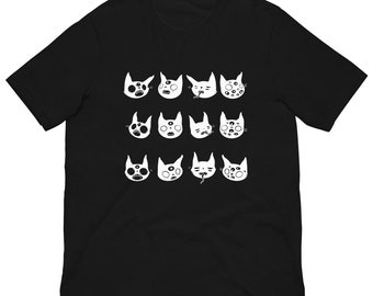 Pastell Goth Katze T-Shirt, gruseliges Gothic Grafik T-Shirt, Goth Shirts, Alternative Hexe Magie Shirt, Plus Size T-Shirts