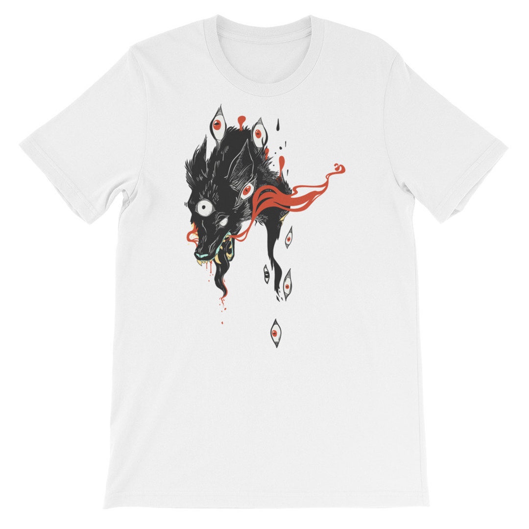 Magic Wolf With Third Eye Graphic Tee Tattoo Art Workout - Etsy