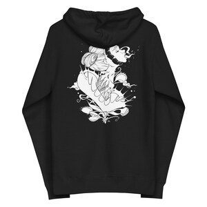 Venus Fly Trap Girl Fleece Zip Up Hoodie, Goth Emo Weirdcore Aesthetic Sweatshirt Clothing