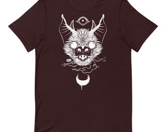 Vampire Bat T-Shirt, Gothcore Emo Aesthetic Clothing, Gothic Alt Fashion Animal Shirt, Goblincore Tee