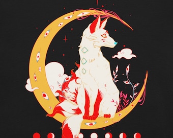 Fuchs T-Shirt, Cottagecore Forestcore T-Shirt, Geschenk für Fuchs-Liebhaber Kleidung, japanische Anime inspirierte Kunst