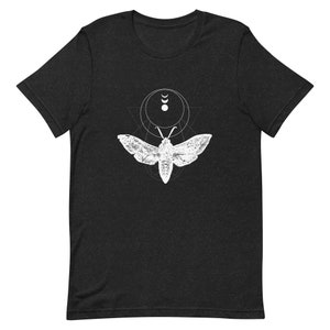 Moth T-Shirt, Unisex Wiccan Shirt, Insect Nature Aesthetic Clothing, Graphic Tee, Witchy Tshirt