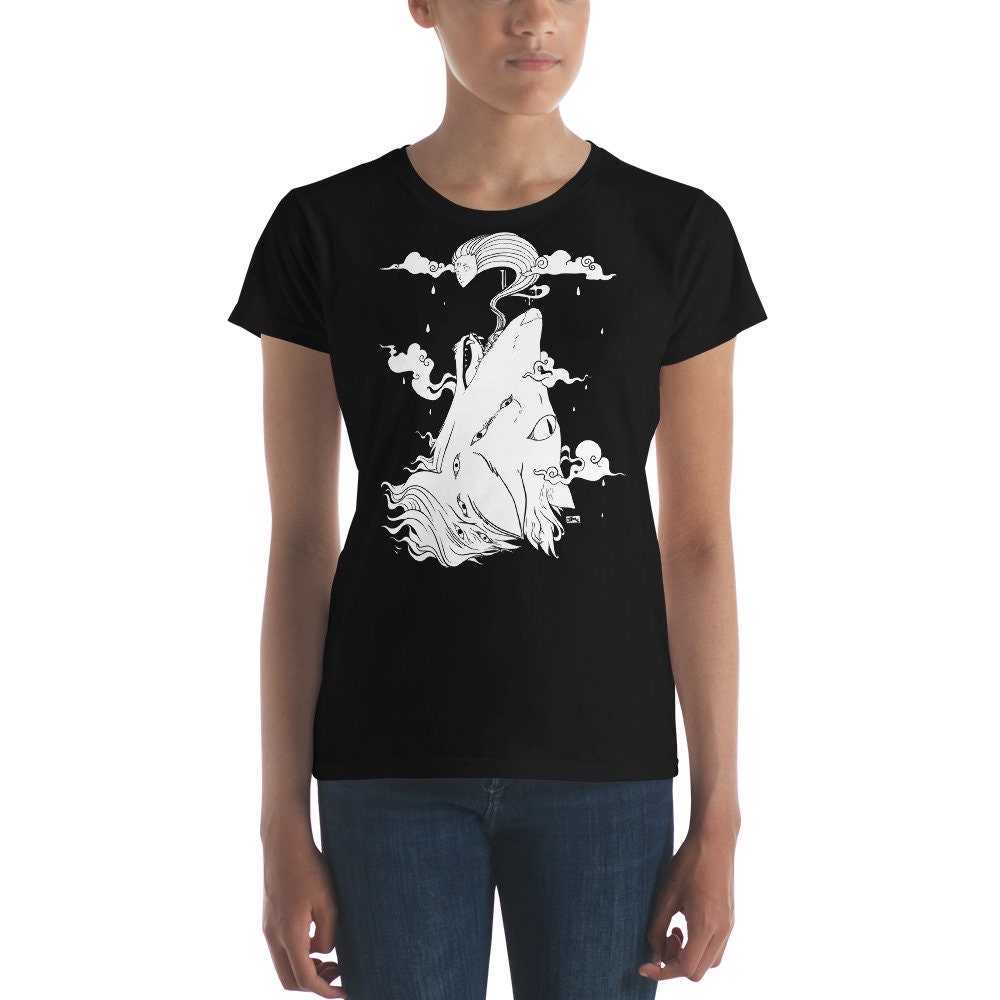 Pop Surrealism Wolf T-shirt Goth Lowbrow Ladies Graphic Tee - Etsy