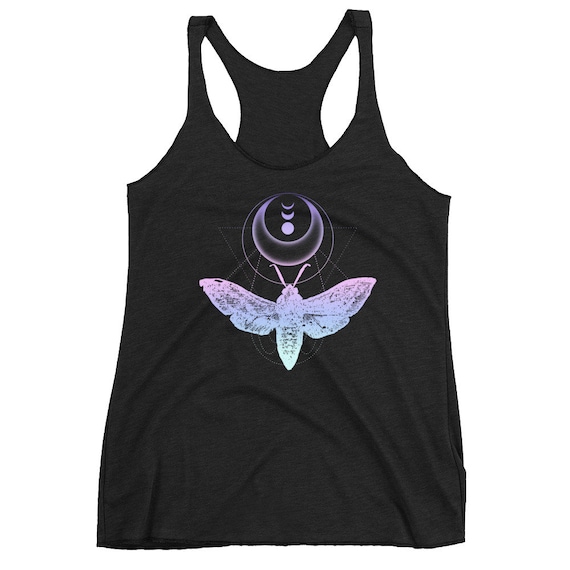 Moth And Crescent Moon T-Shirt, Witchy Pastel Goth Shirt Moth And Crescent Moon T-Shirt, Witchy Pastel Goth Shirt