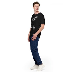 Strange Cat Shirt, Goth Clothing, Graphic Tee, Unisex Grunge Tshirt, Third Eye Art T-Shirt image 2