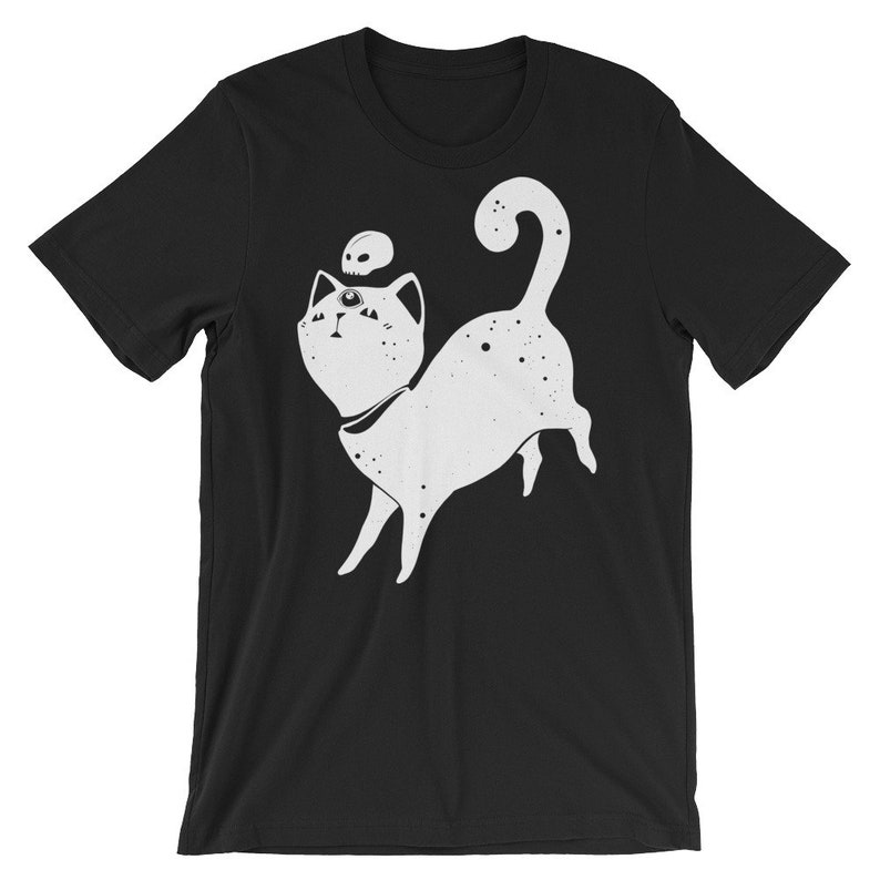 Outer Space White Cat Tshirt Kawaii Cute Anime Kitty Graphic Etsy