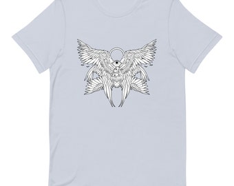 Seraphim Angel T-Shirt, Biblically Accurate Angel Art Graphic Tee, Weirdcore Occult T-Shirt, Unique Gifts, Christian Mythology