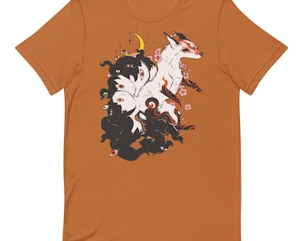 Fox T-Shirt, Anime Aesthetic Tee, Kawaii Art Shirt, Unique Gifts