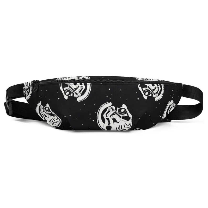 Pastel Goth Cat Skeleton Fanny Pack Cute Kitty Black Hip Etsy