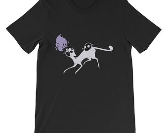 Cute Spooky Cat T-Shirt, Unisex Pastel Goth Kawaii Clothing