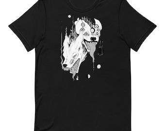 Surreal Hyena T-Shirt, Gothic Horror Hyenas Graphic Tee, Dark Art Animal Shirt, Alt Occult Aesthetic Creature Design