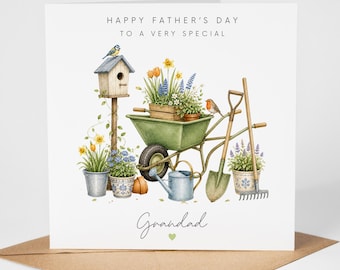 Gardening Father's Day Card for Grandad, Happy Father's Day Grandpa Card, Gift For Grandad, Special Grandad Fathers Day Card