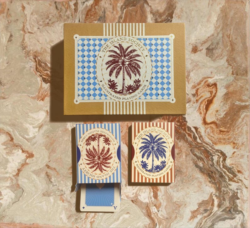 Luxury Playing Cards: Linen Finish, Gold Foil Box, Designed in Wales