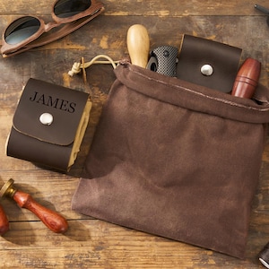 Borsa da raccolta personalizzabile, marsupio pieghevole in tela per bushcraft, marsupio da trekking, borsa da raccolta, attrezzatura da campeggio, regalo per giardiniere