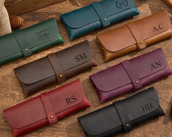 Personalized Leather Sunglasses Box for Groomsmen/Bridesmaid,Engraved Glass Case,Engraved Glass Case,Wedding Party Favors,Gift for Dad,Him