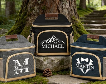 Personalized Beer Cooler Bag Custom Name Insulated Lunch Tote for Outdoor Picnics Groomsman Gifts Wedding Party Gift Fathers Day Gift