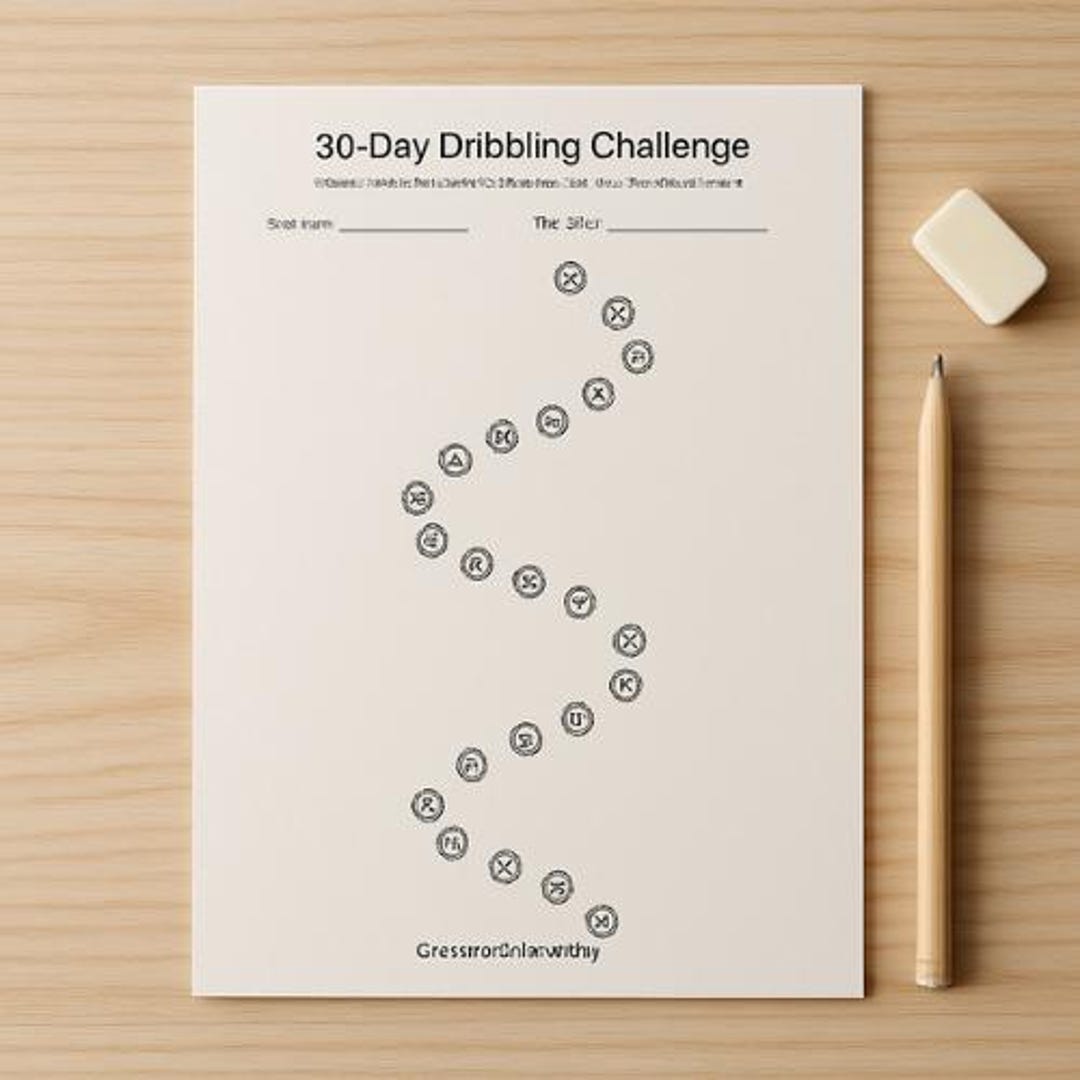 30 Day Dribbling Challenge PDF Printable Sheet - Etsy
