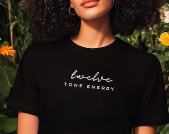 Zwölf Ton Energie T-Shirt | Unisex 12-Ton-Musik-Shirt, Seriellismus-Humor-T-Shirt, Minimale Avantgarde-Kleidung, Schonberg inspiriertes Komponisten-Geschenk