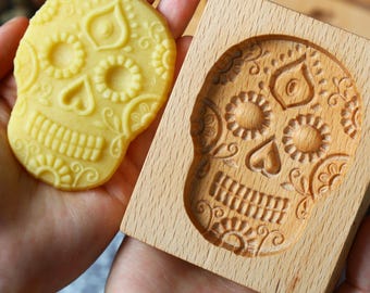 Foremka do ciastek w kształcie czaszki – foremka do ciastek Springerle – stempel do pieczenia na święta
