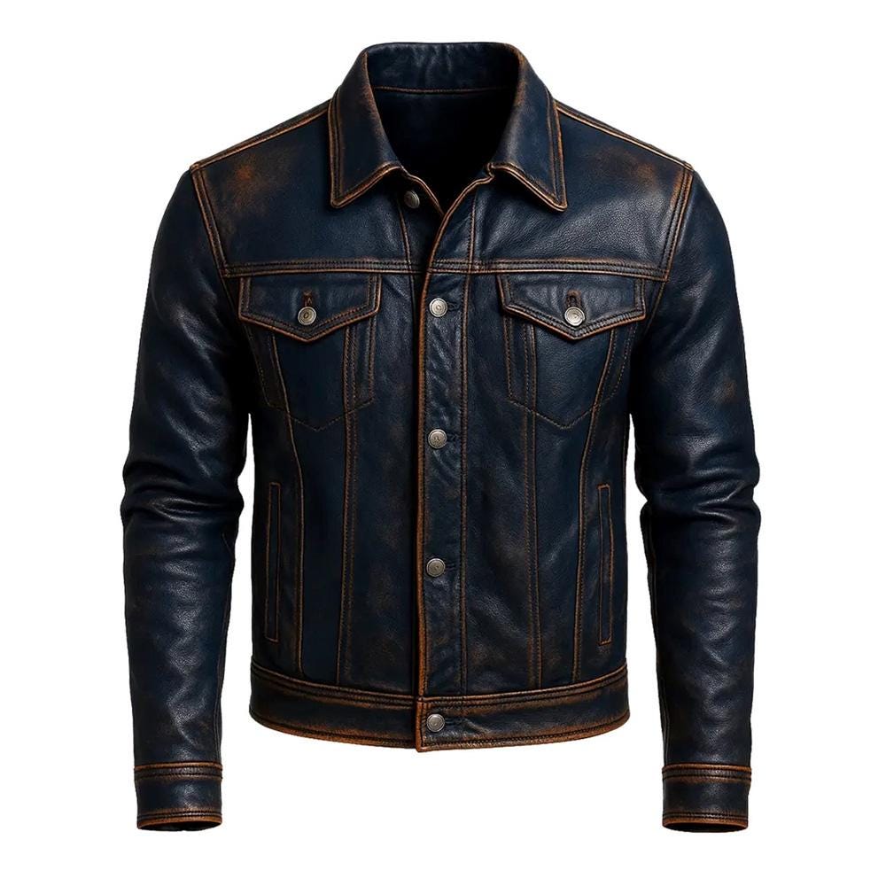 Diesel Leather Jacket - Etsy Israel