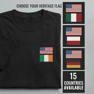 Dual Heritage T-Shirt | USA + European Flag Combination Tee