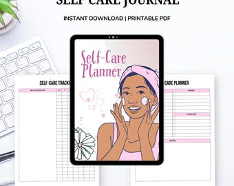 Diario de autocuidado imprimible / Planificador de bienestar, Cuaderno de ejercicios de atención plena (PDF)