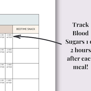 Gestational Diabetes Blood Sugar Log | Weekly Tracker | Editable Printable PDF image 4