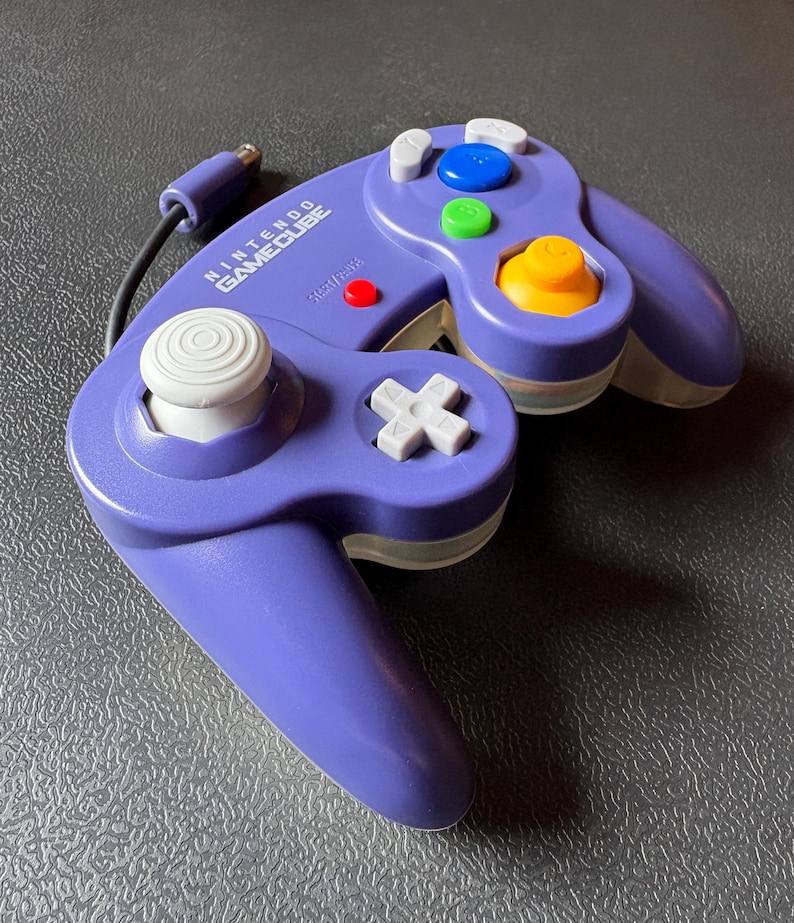 Custom Gamecube Prototype Controller | Prototype Styled Indigo / Clear image 1