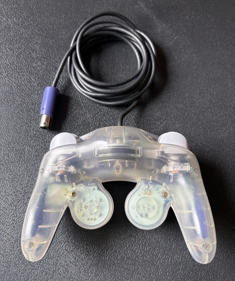 Custom Gamecube Prototype Controller | Prototype Styled Indigo / Clear image 4